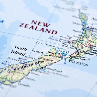New Zealand map