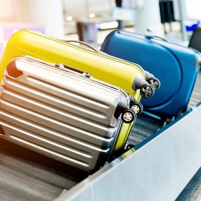 Airport luggage rack