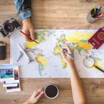 Holiday planning map