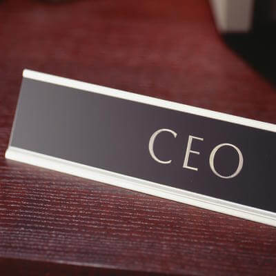 CEO desk sign