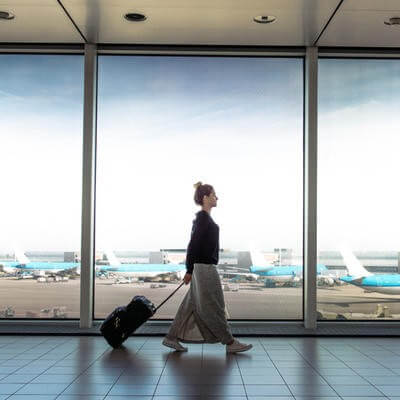 woman in airport