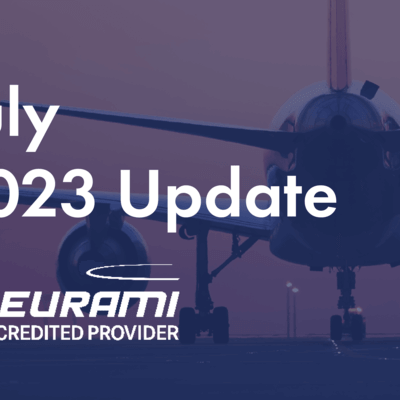 EURAMI header July 2023 plane on runway