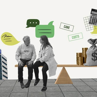 Communication about cost containment collage