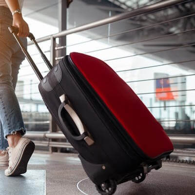 Suitcase travel airport