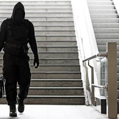 Shady terrorist silhouette