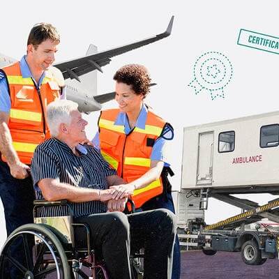 Collage of medical assistance airport