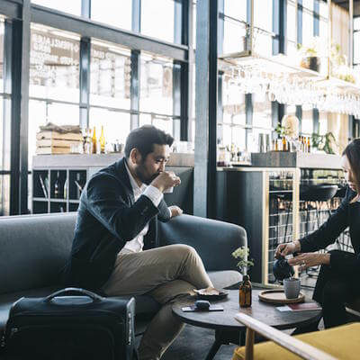 Japanese airport lounge