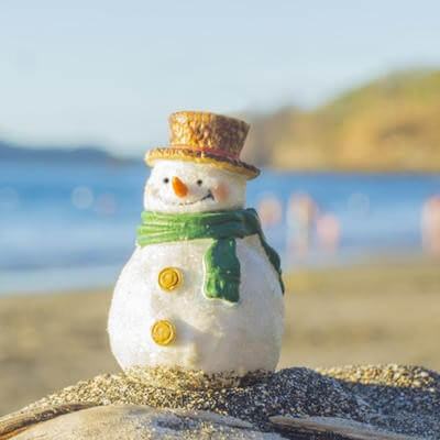 snowman on beach GettyImages-802169562