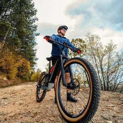 Man on cycling holiday