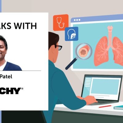 Illustration of a man using telemedicine service 