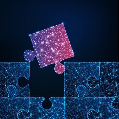 Puzzle piece merger purple