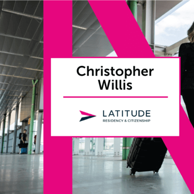 Graphic of business woman walking in an airport