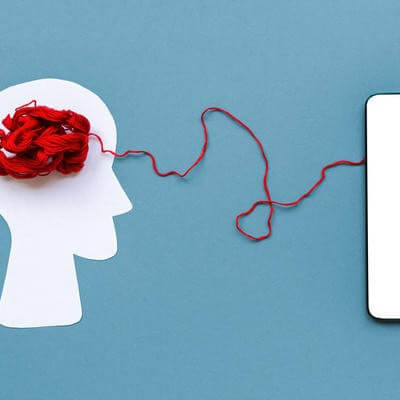 Abstract image of mental health and app 