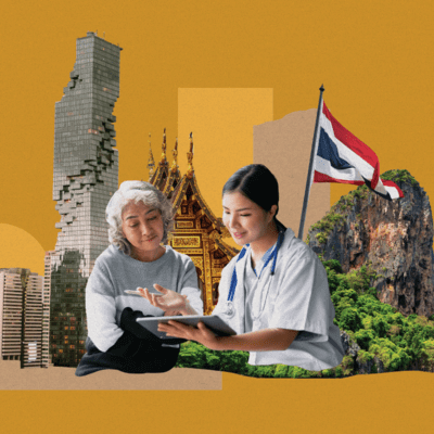 Collage about Thailand’s healthcare system