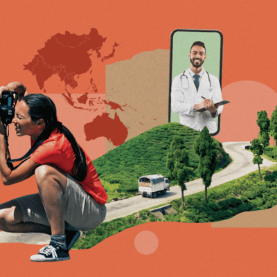 Collage about ITIJ 281 the use of telemedicine and tech in remote Asia Pacific facilities