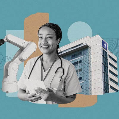 Collage How to become a leading hospital