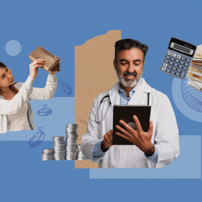 Collage about digitising the billing process