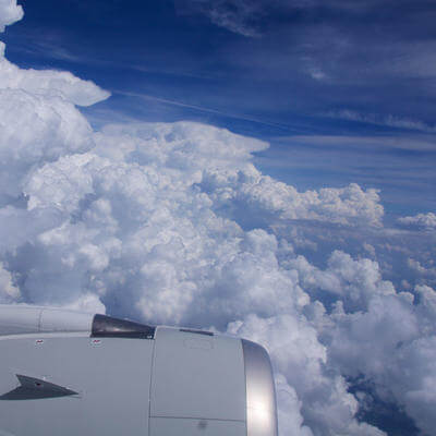 Image of plane in the air