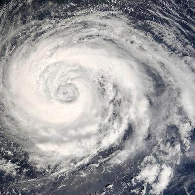 Aerial view of Typhoon 