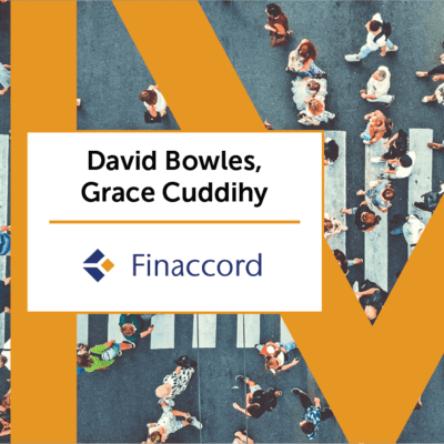 Graphic of crowd of people from above crossing the road