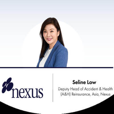 Header image of Seline Low, Nexus' new Deputy Head of Accident & Health Reinsurance, Asia
