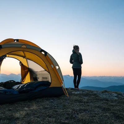 Backpacking mountains tent