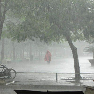 Rainy downpour in Vietnam's capital, Ho Chi Minh