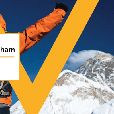 Image of man in front of mountains