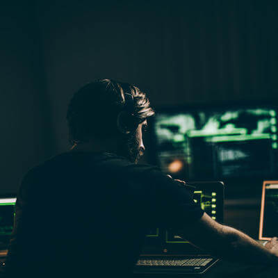 Hacker with credit card