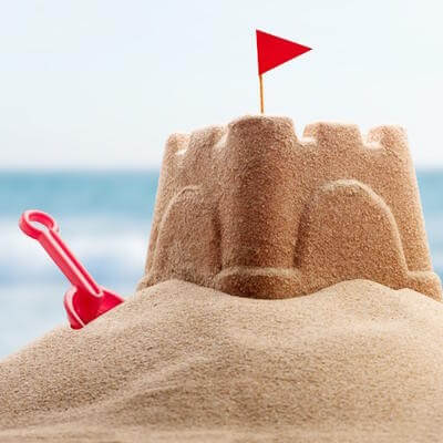 Holiday sandcastle