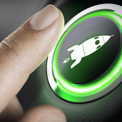 Business launch button