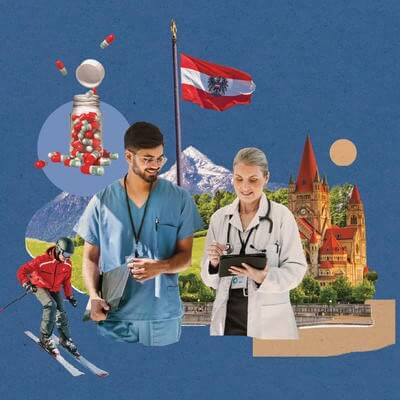 Collage of Austria’s healthcare system