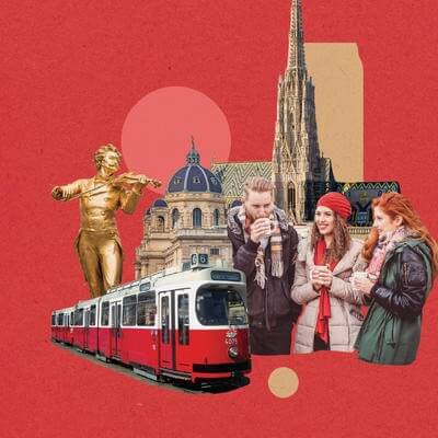Collage of things to do in Vienna
