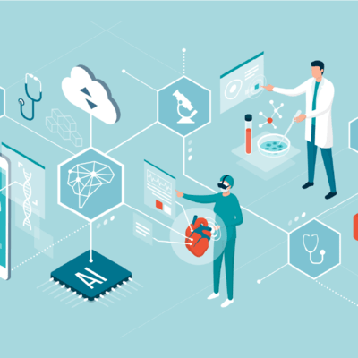 Illustration of AI in healthcare