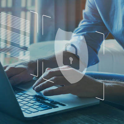 Firewall and internet security concept, secured access