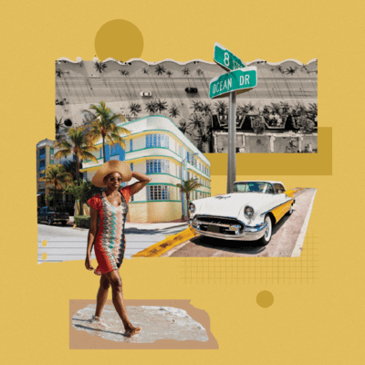 Collage of things to do in Miami 