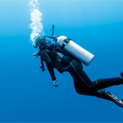 Image of a person diving 