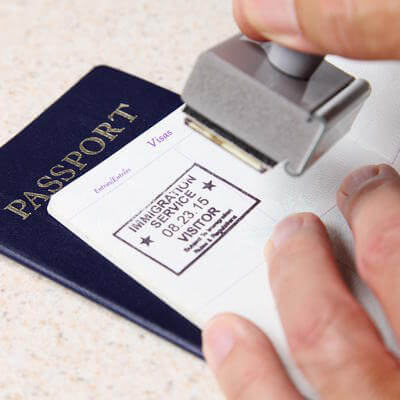 Visa passport stamp