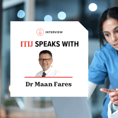 Graphic of two doctors looking at a laptop screen