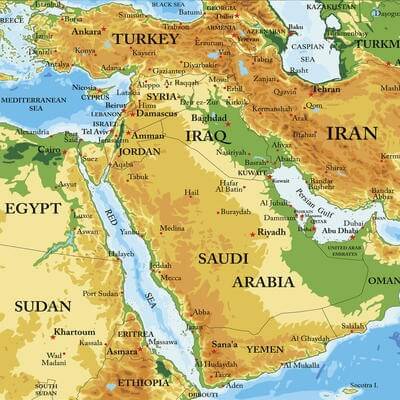 Map of Middle East
