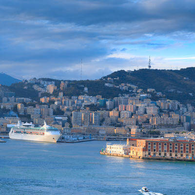 Genoa cityscape in Italy