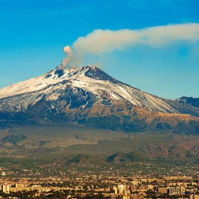 Mount Etna erupts