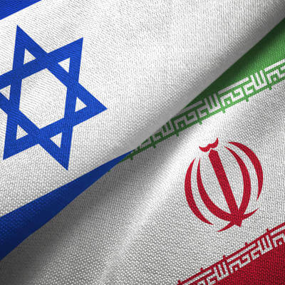 Iran and Israel flags