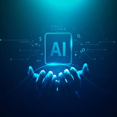 Technology artificial intelligence digital ai hand concept on cyber future business tech