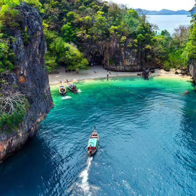Aerial view of Lao Lading island in Krabi, Thailand