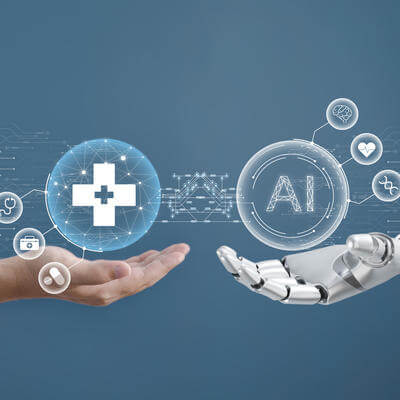 AI and medicine concept image