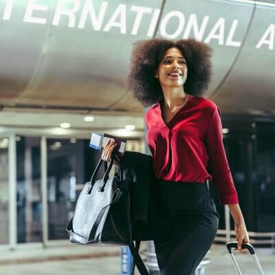 Traveller at airport