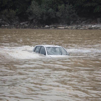 Flooding car