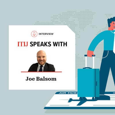 Illustration man walking on a boarding pass