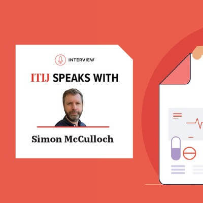 Illustration of a man holding a data sheet on health 